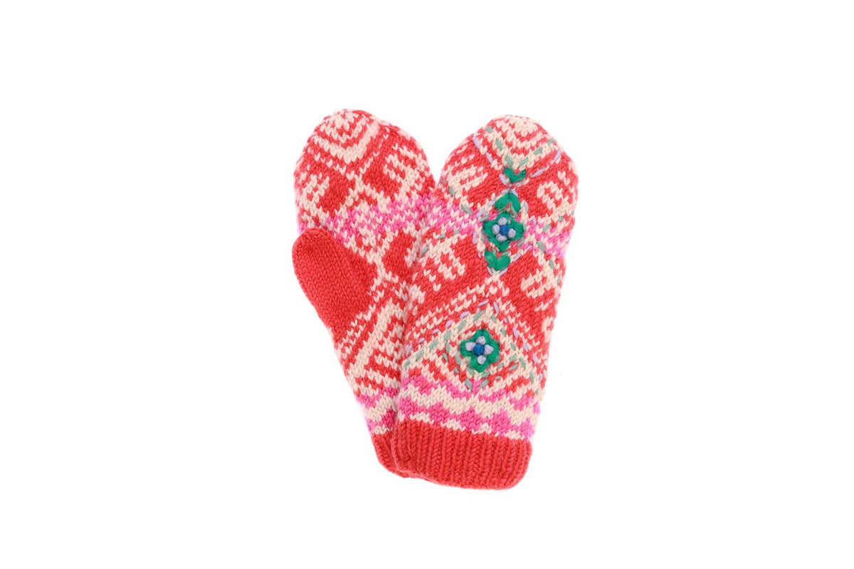 Ingrid Mittens / Red