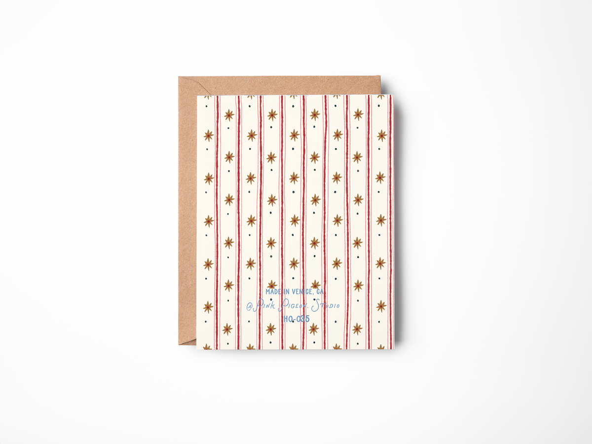 Blue Bow Pattern Card