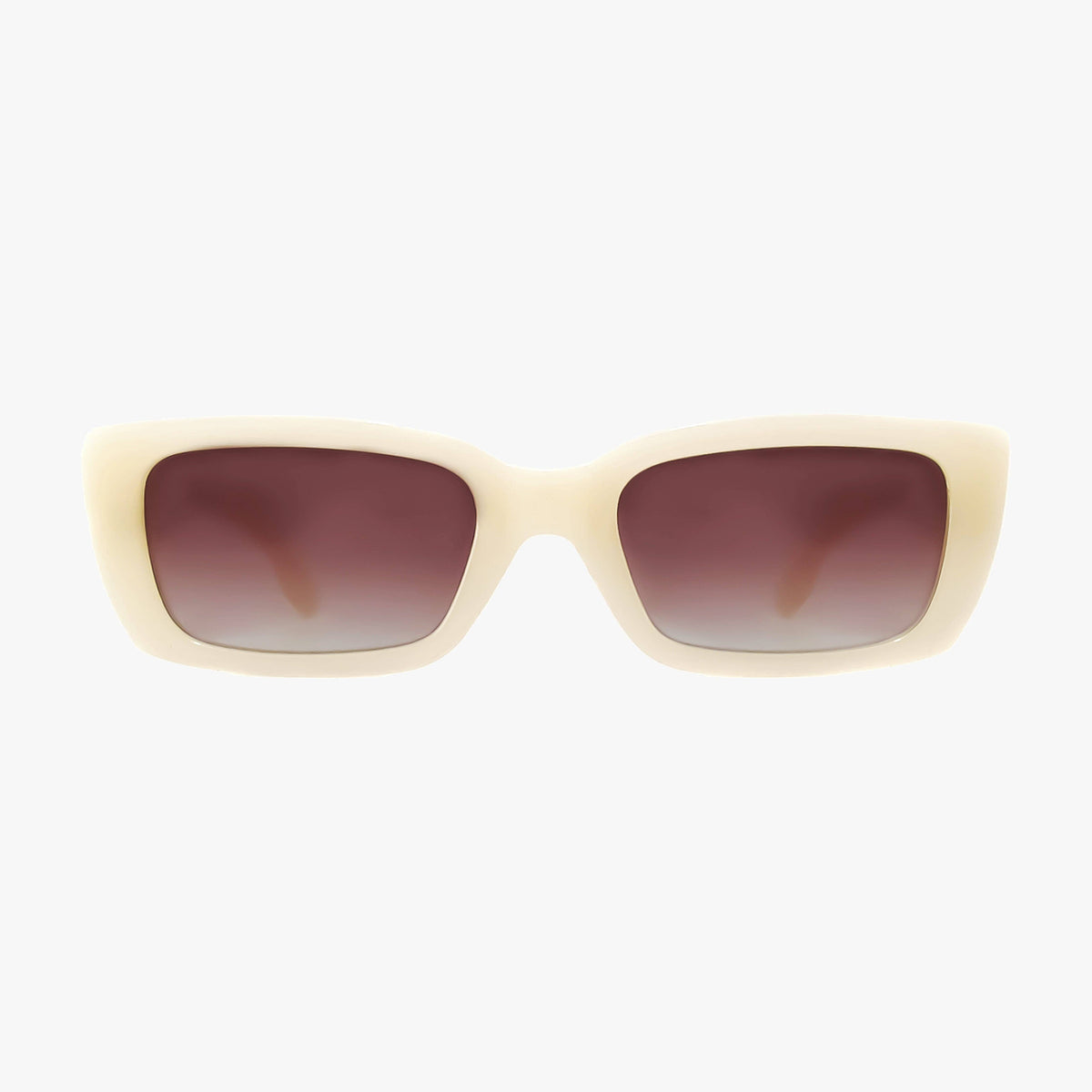 Haven Ivory Polarized Rectangle Sunglasses