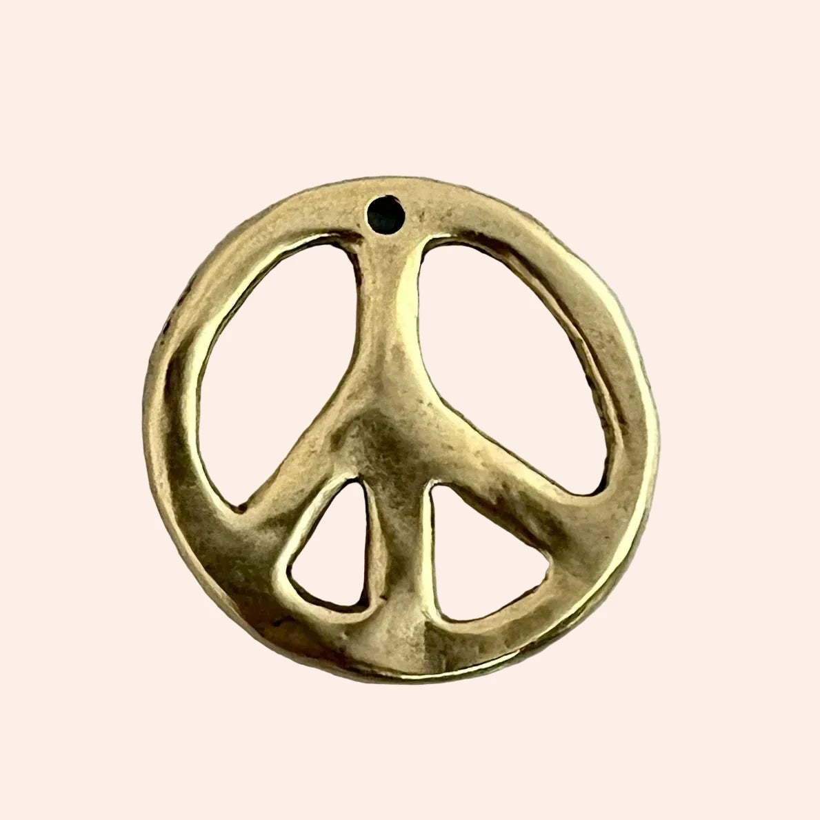 Golden Peace Sign Charmie