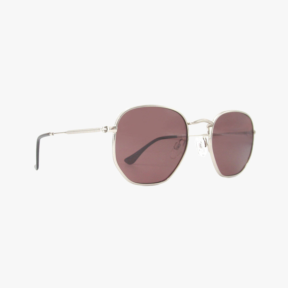 Billie Mauve Polarized Geometric Metal Sunglasses