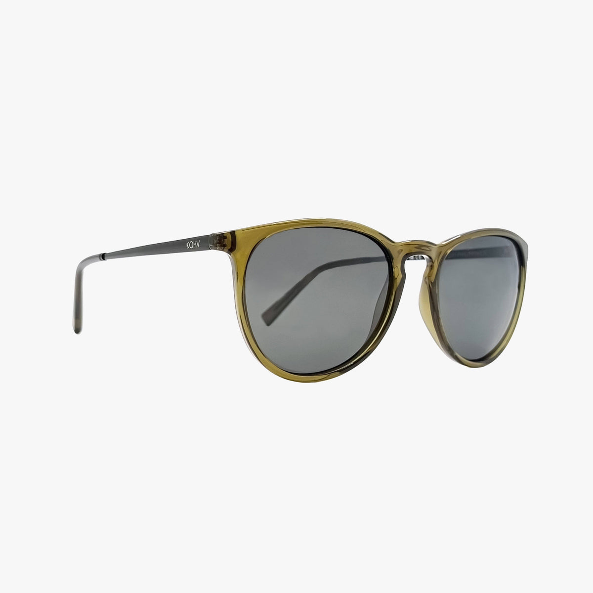 Hale Olive Polarized Round Sunglasses