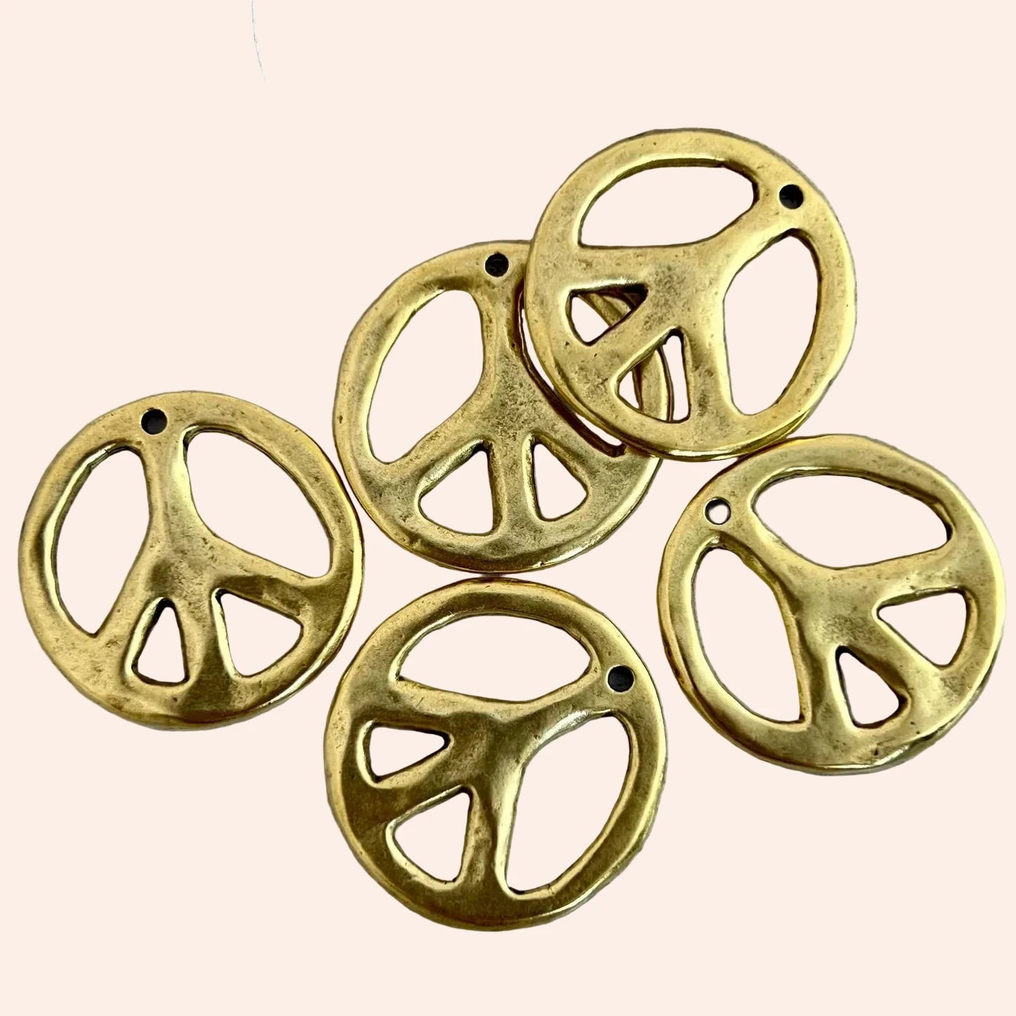 Golden Peace Sign Charmie
