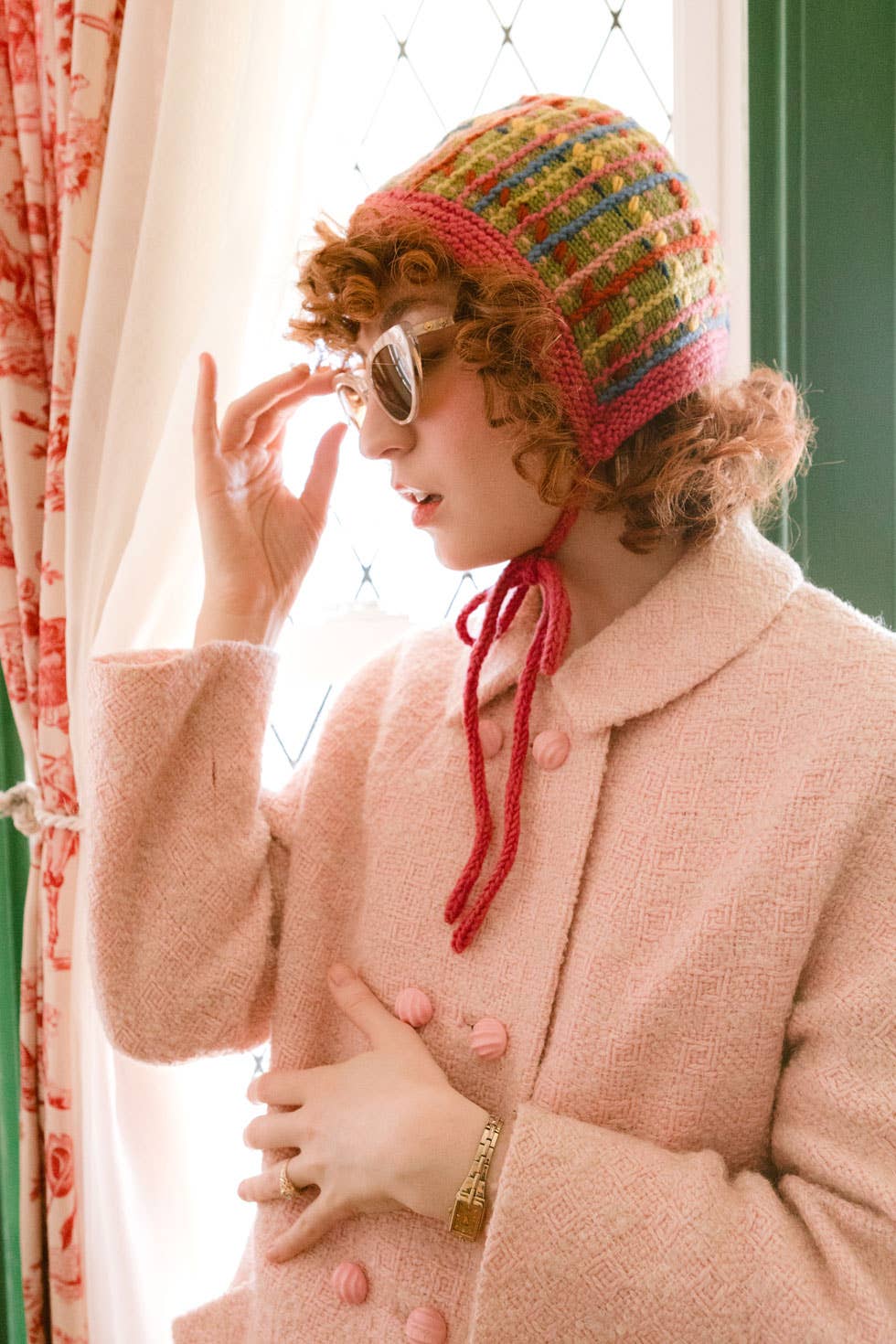 Tate Plaid Bonnet / Green
