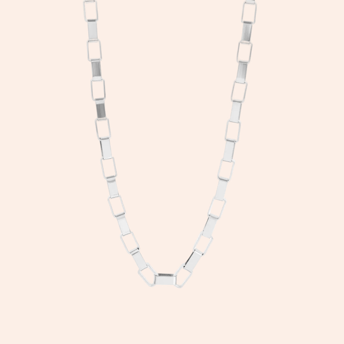 Chunky Paperclip Chain Necklace / Silver