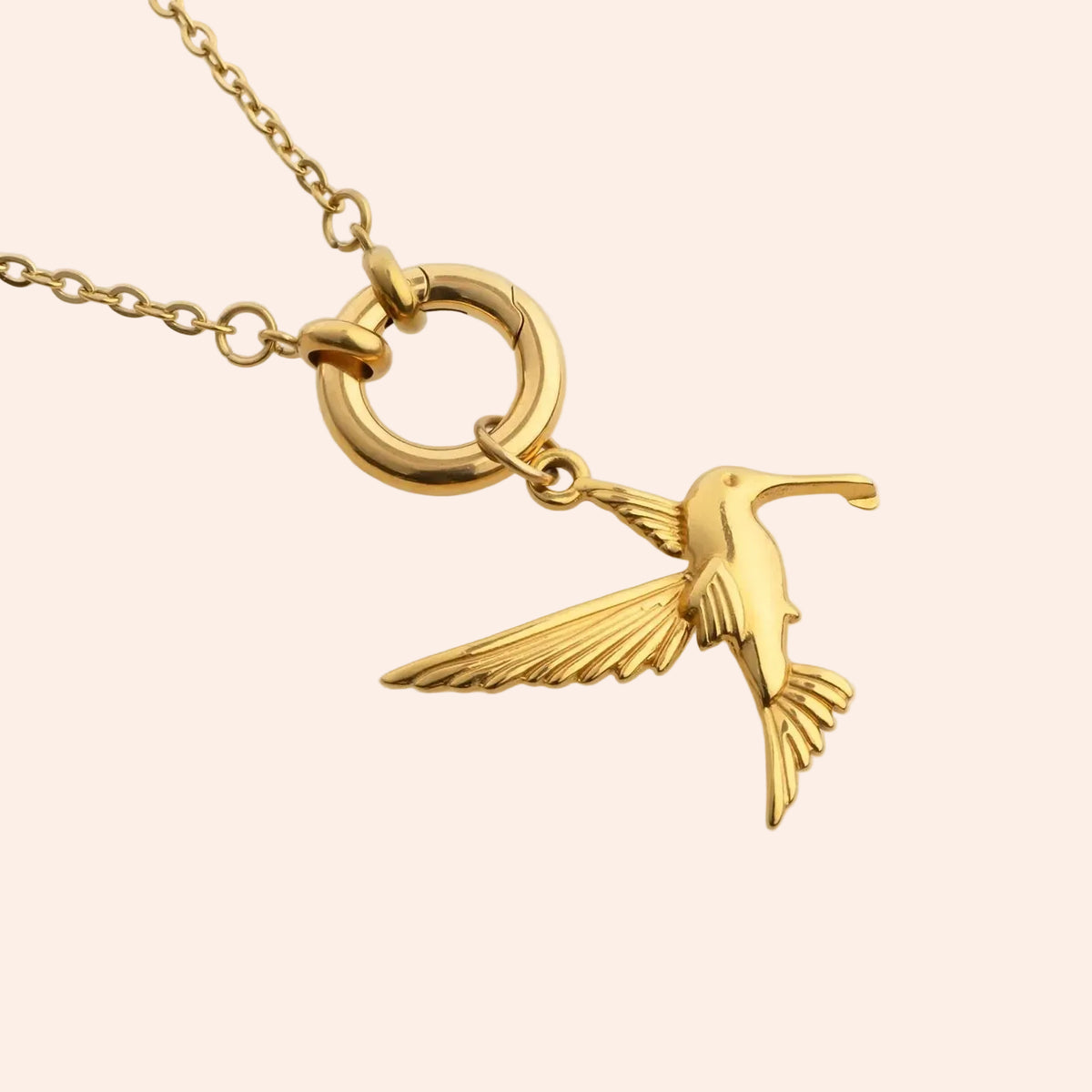 Loop Chain Charm Holder Necklace / Gold