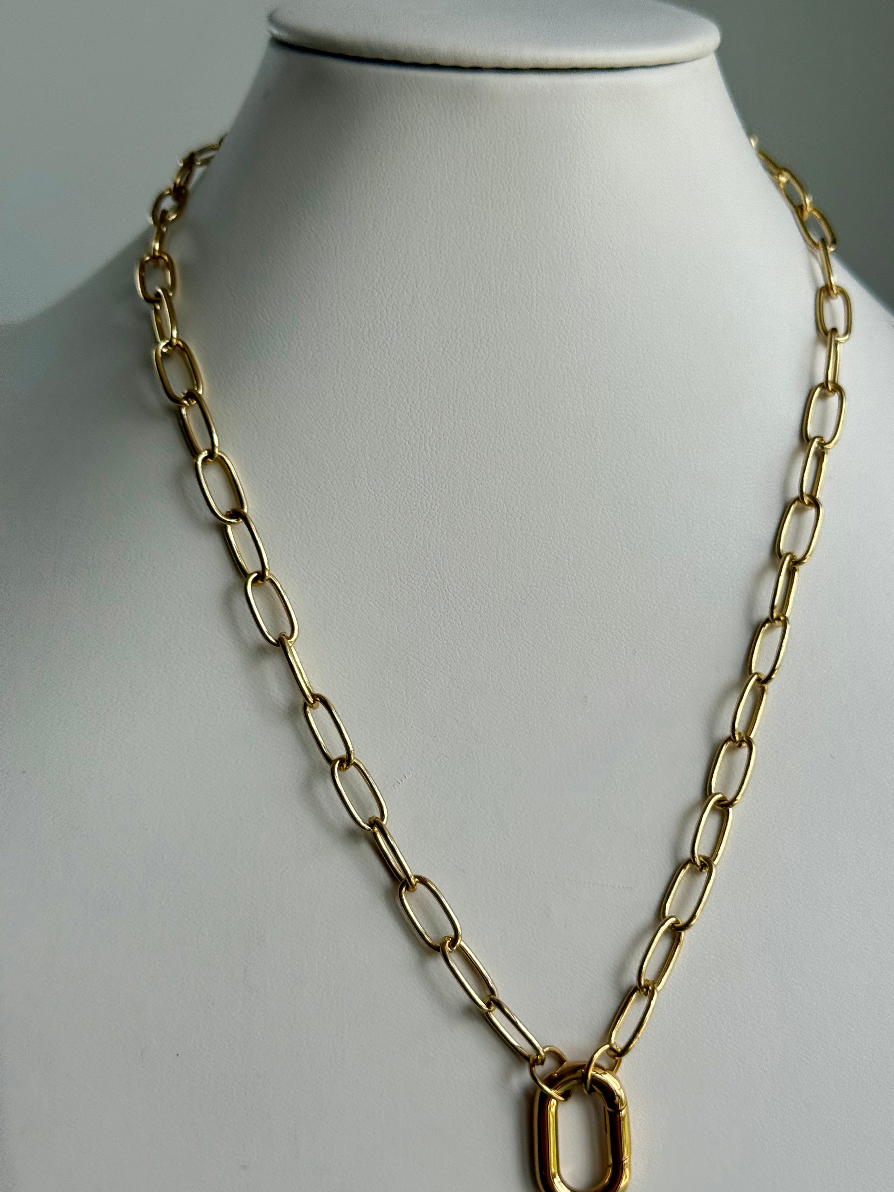 Necklace: Signature Chain Paperclip in gold-tone by From Juniper With Love