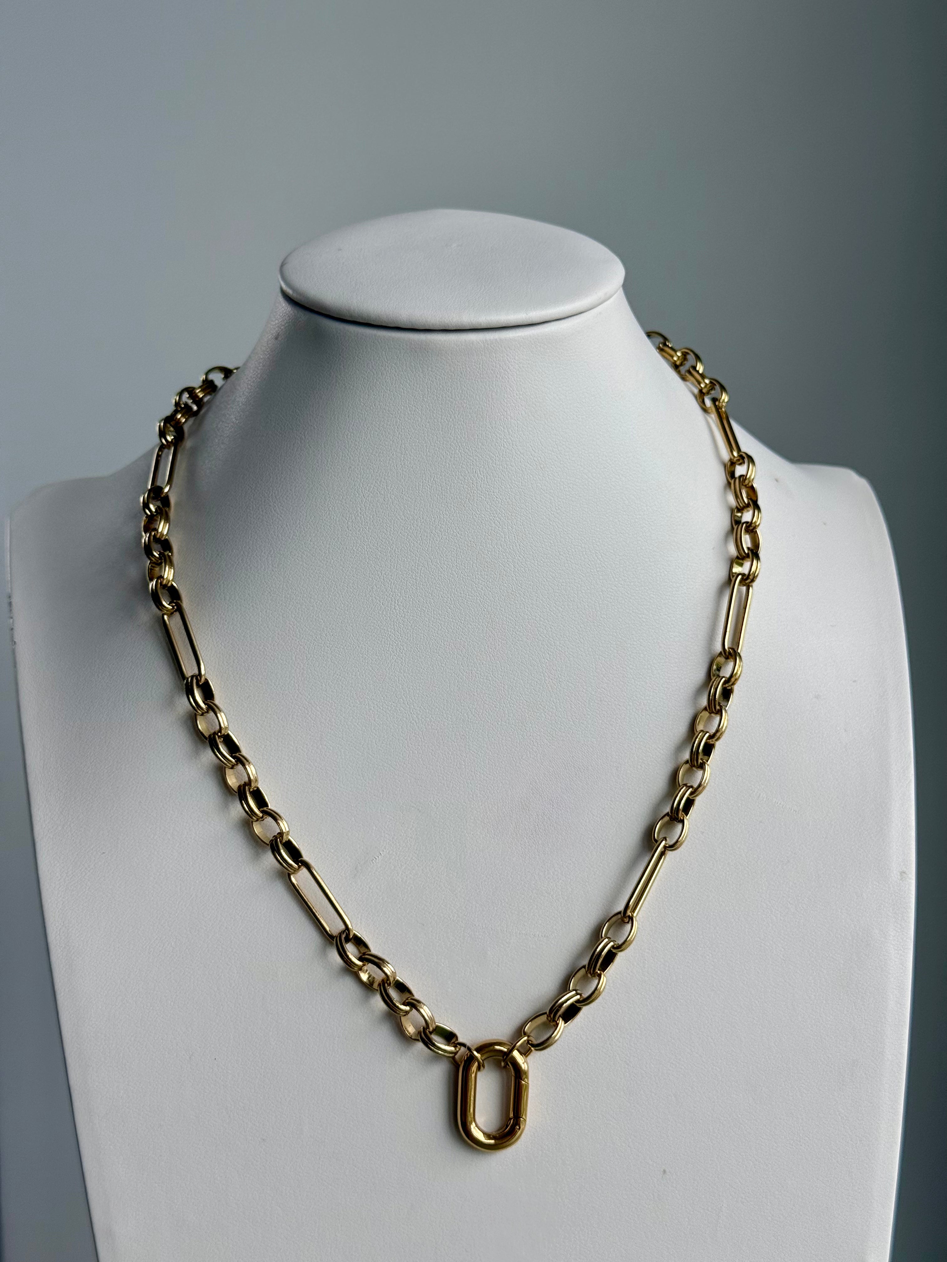 Signature Chain / Modern Keepsake necklace, gold-tone, double-strand design