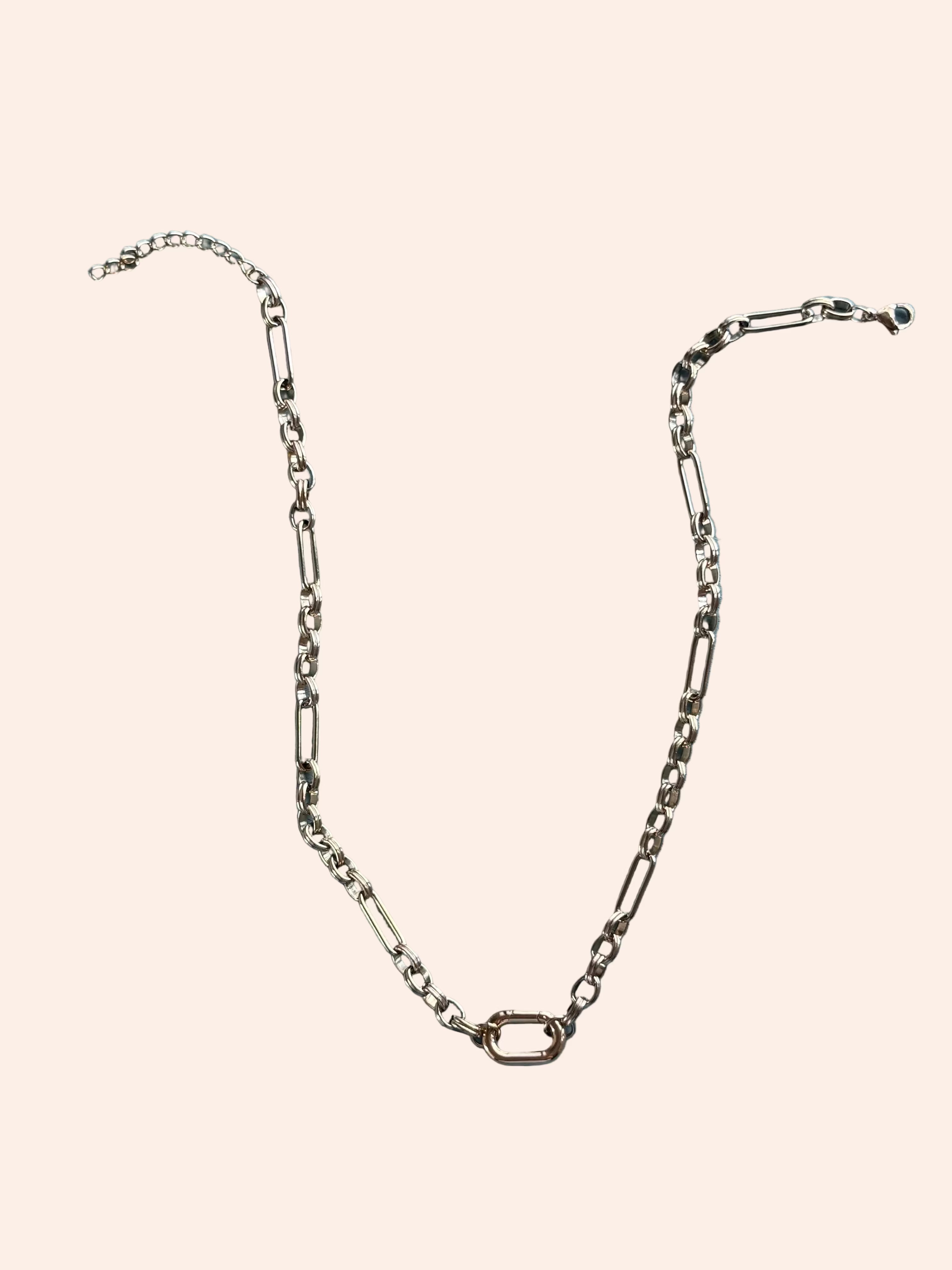 Signature Chain / Modern Keepsake necklace in silver-tone metal by From Juniper With Love
