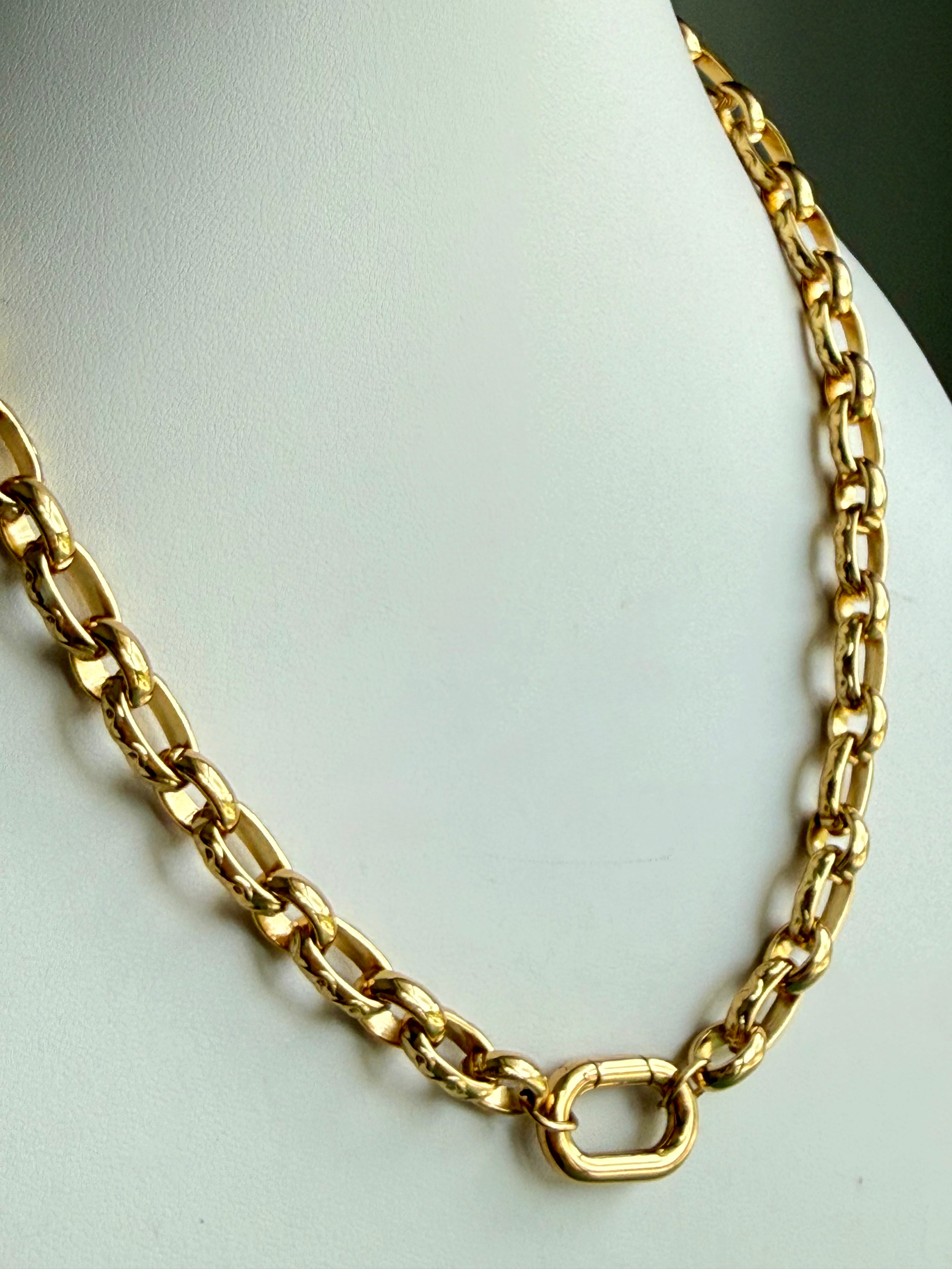 Signature Chain / Heirloom Link necklace in gold tone by From Juniper With Love.