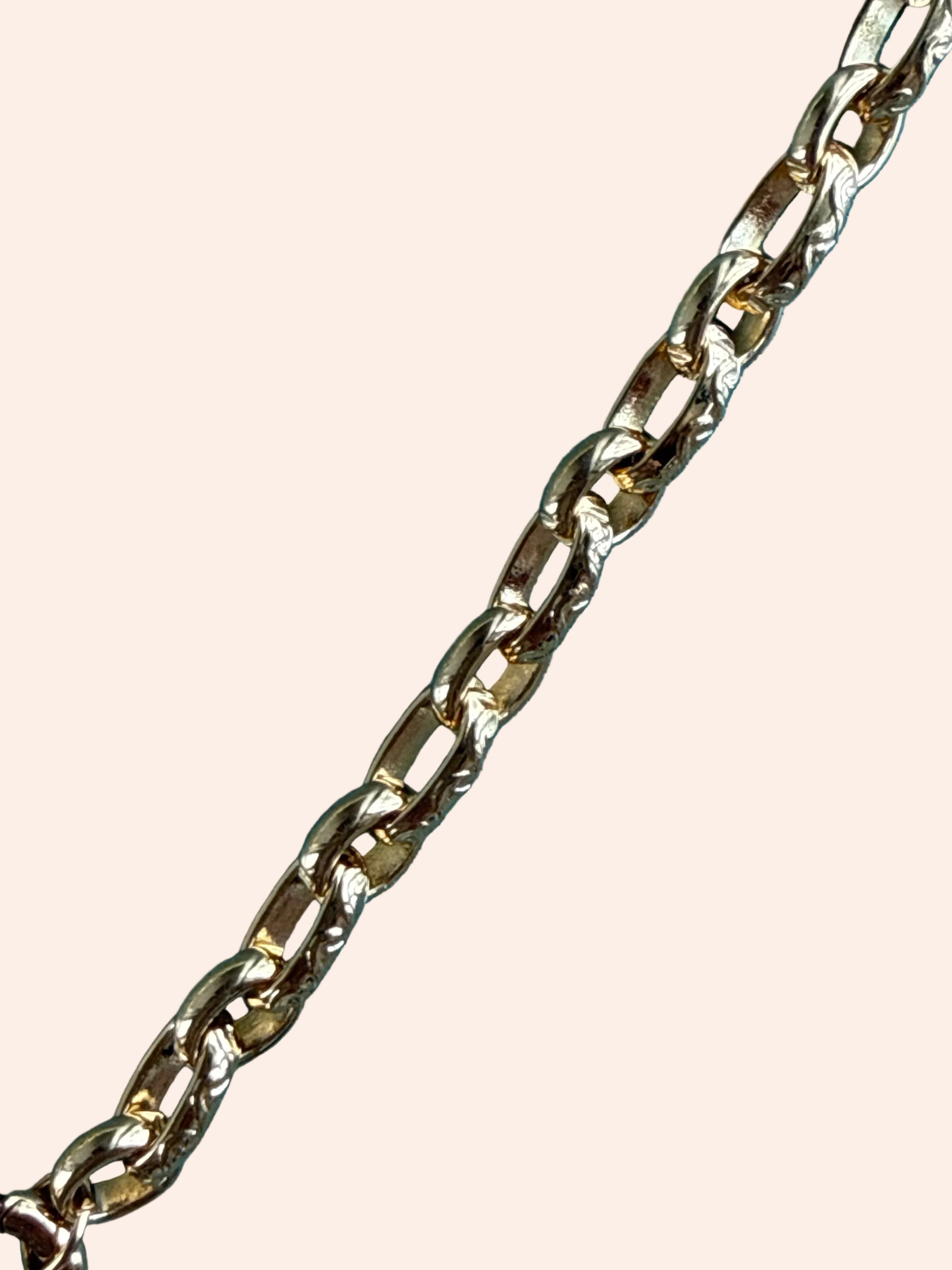 Signature Chain Heirloom Link necklace by From Juniper With Love; two-tone gold and silver links.