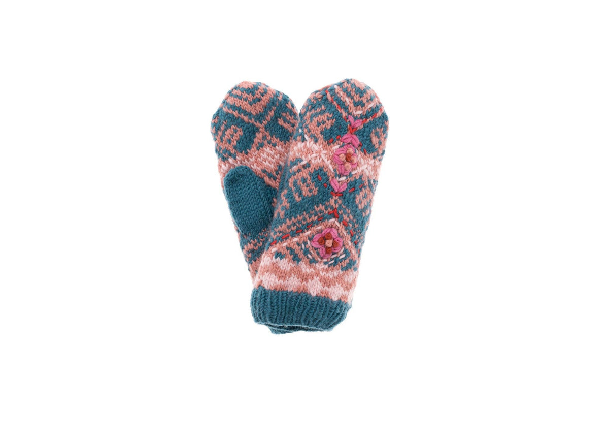 Ingrid Mittens / Teal