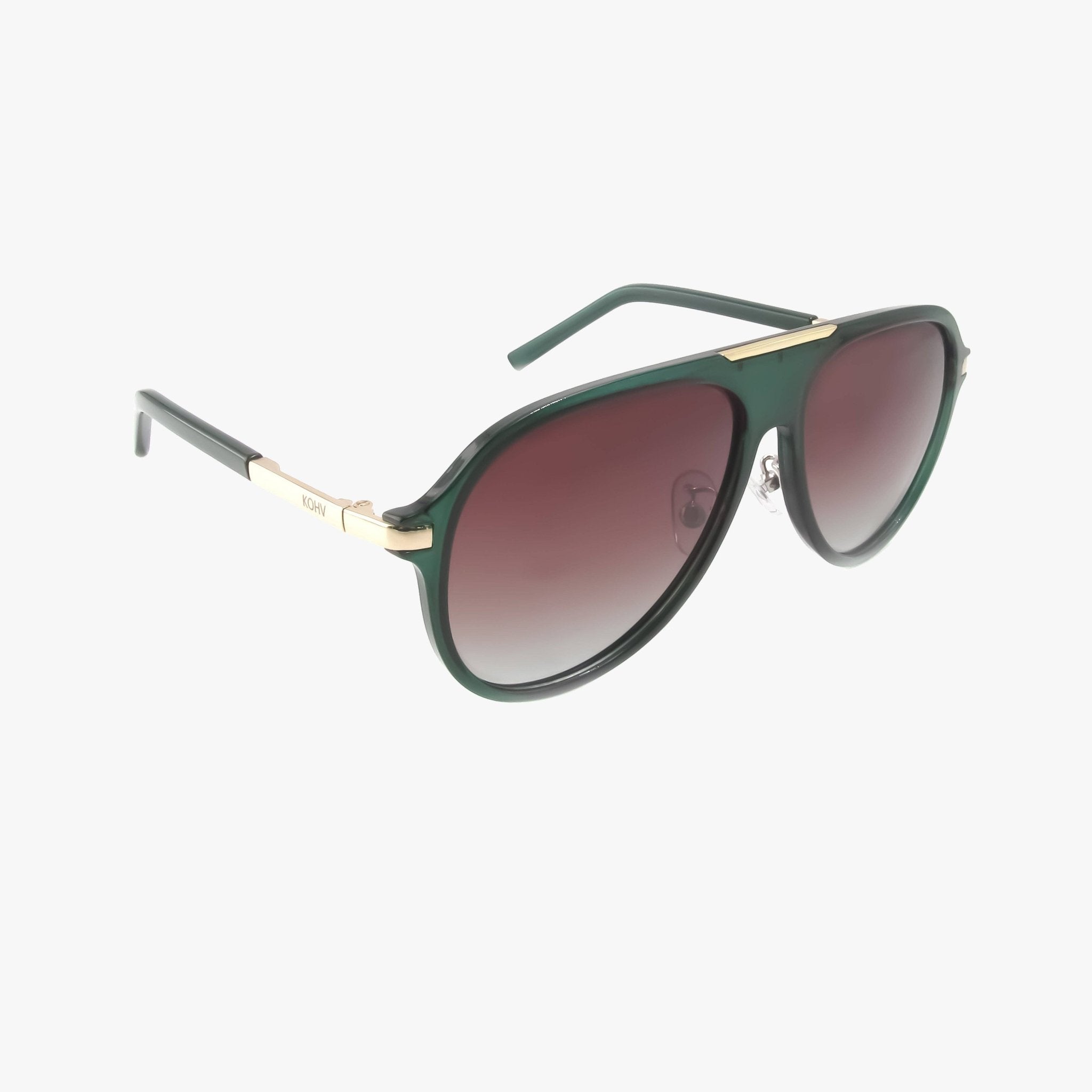 Aura Emerald Green Polarized Aviator Sunglasses - From Juniper With Love