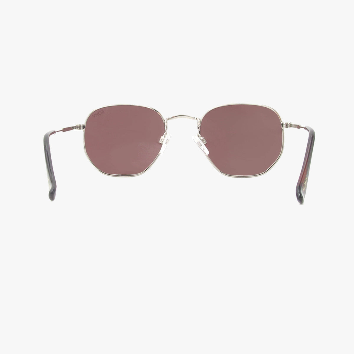 Billie Mauve Polarized Geometric Metal Sunglasses
