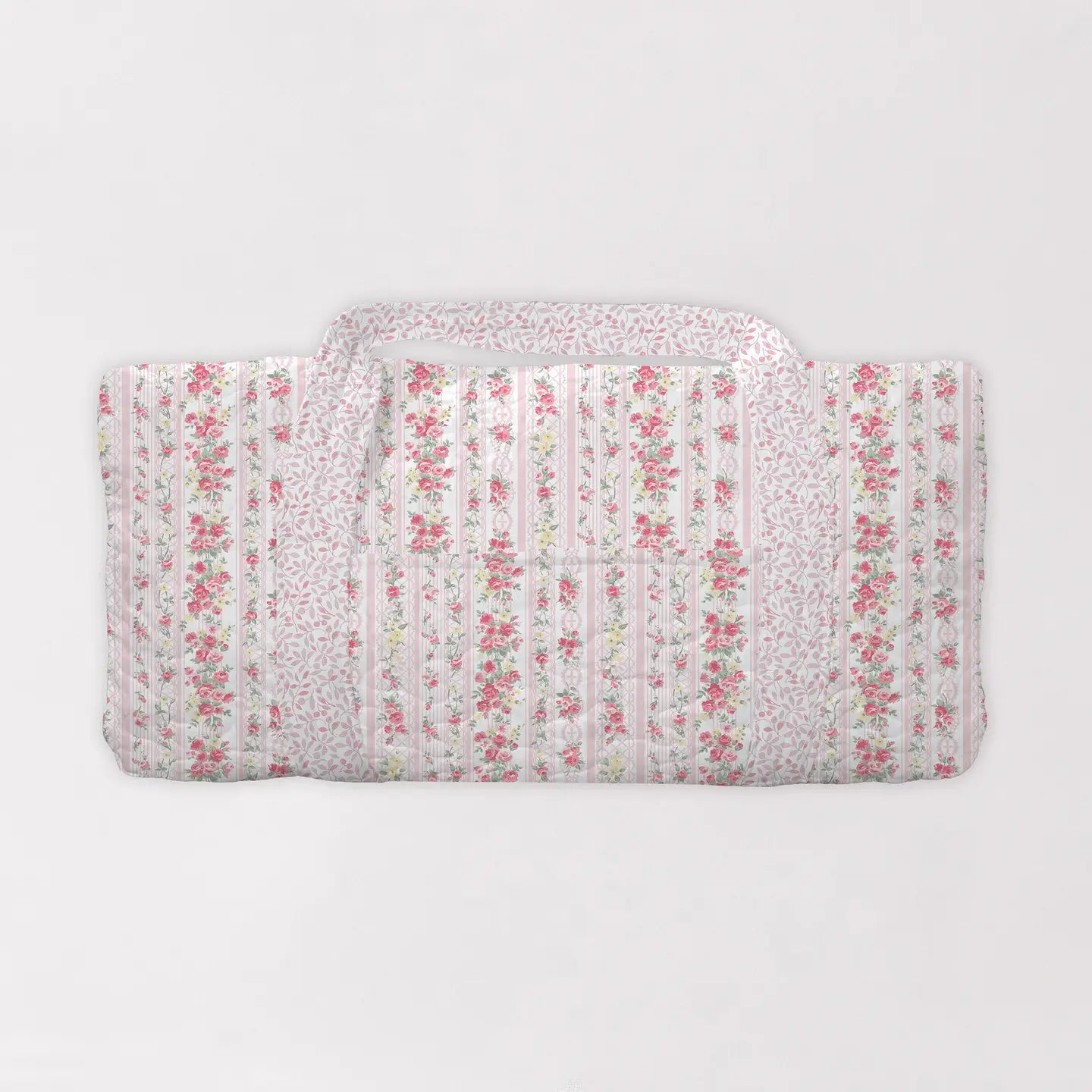 Wilshire Stripe Pink Quilted Weekender Duffle Bag