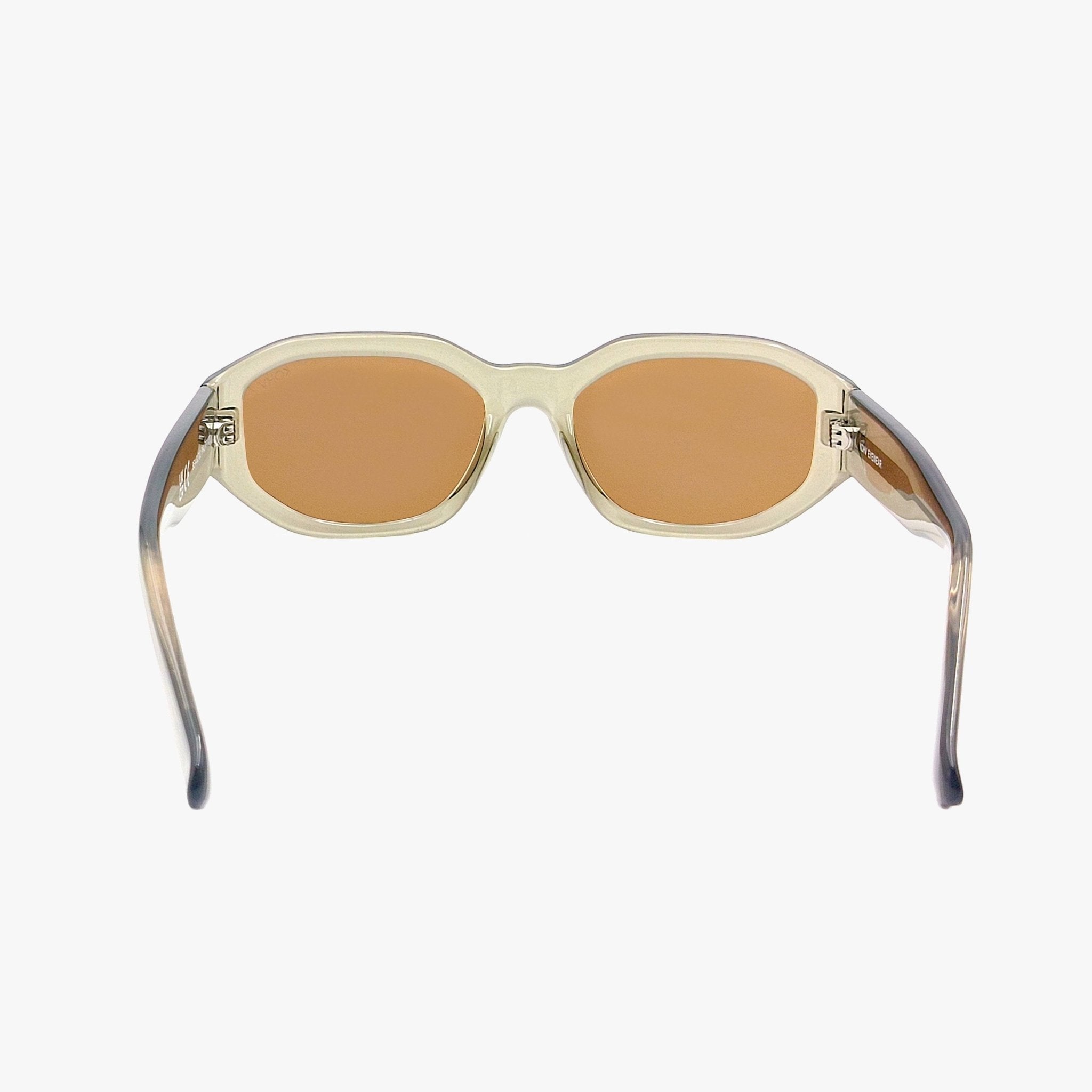 Bea Crystal Taupe Polarized Geometric Fashion Sunglasses - From Juniper With Love