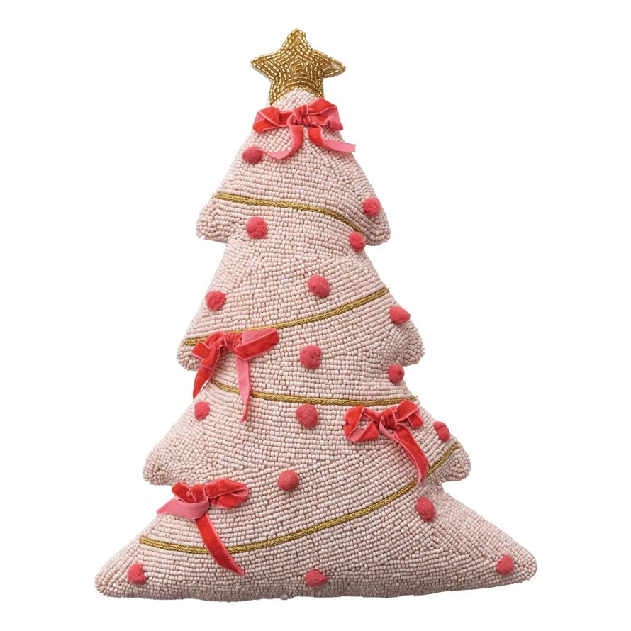 Beaded Tree Shaped Pillow - From Juniper With Love