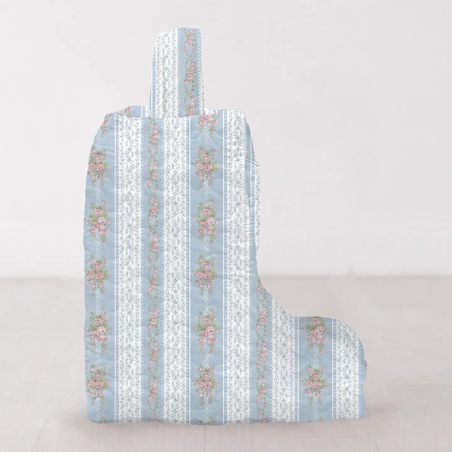 Bella Stripe Blue Quilted Boot Bag - From Juniper With Love