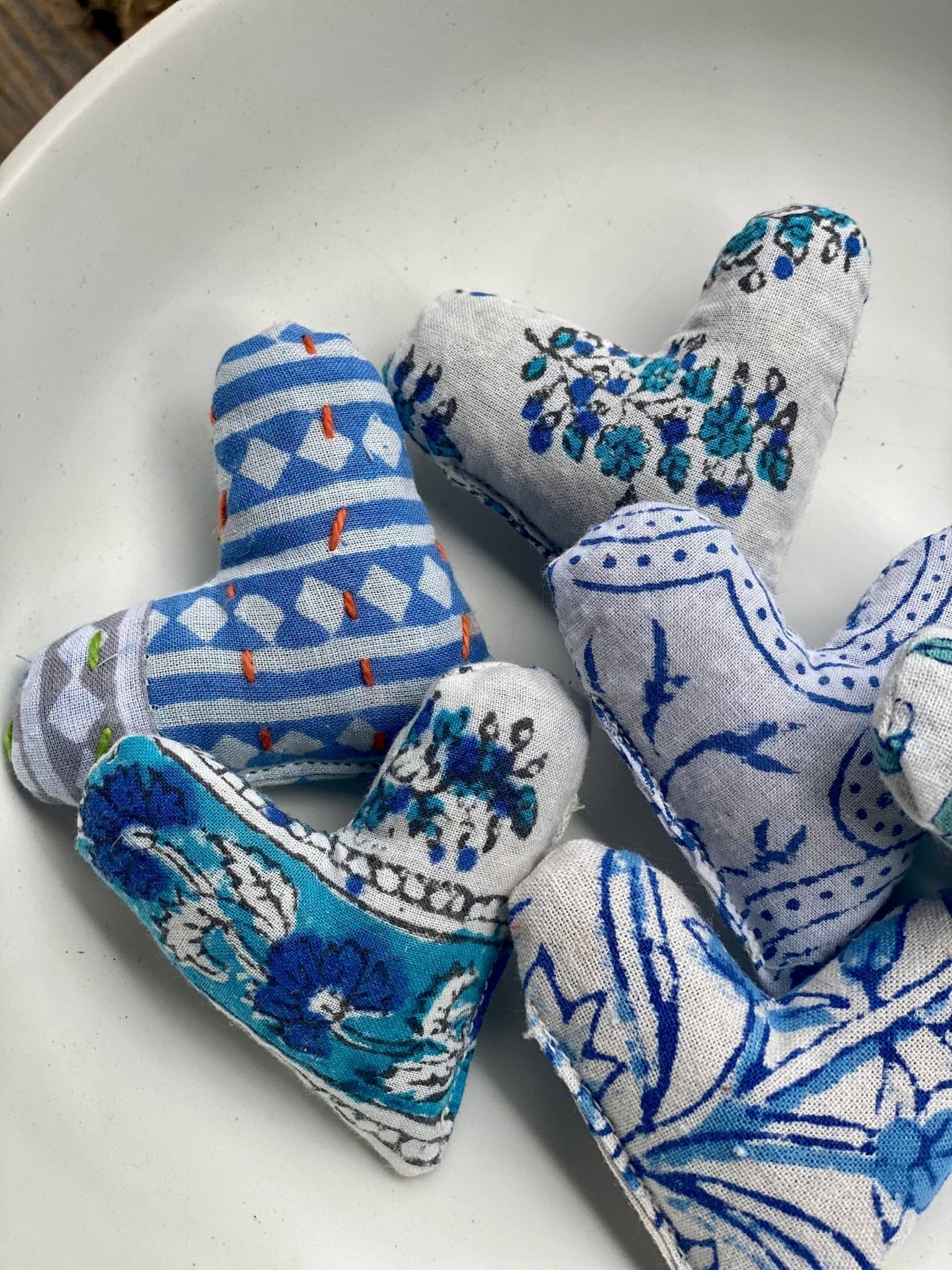 Blue Print Mini Lavender Heart Sachet - From Juniper With Love