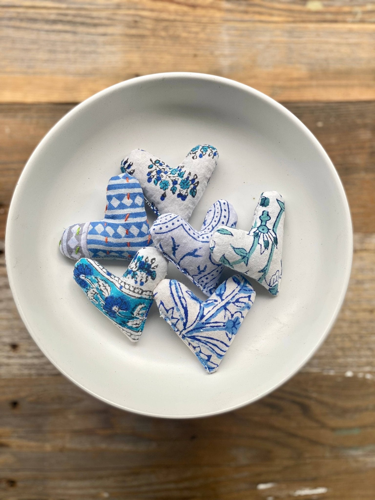 Blue Print Mini Lavender Heart Sachet - From Juniper With Love