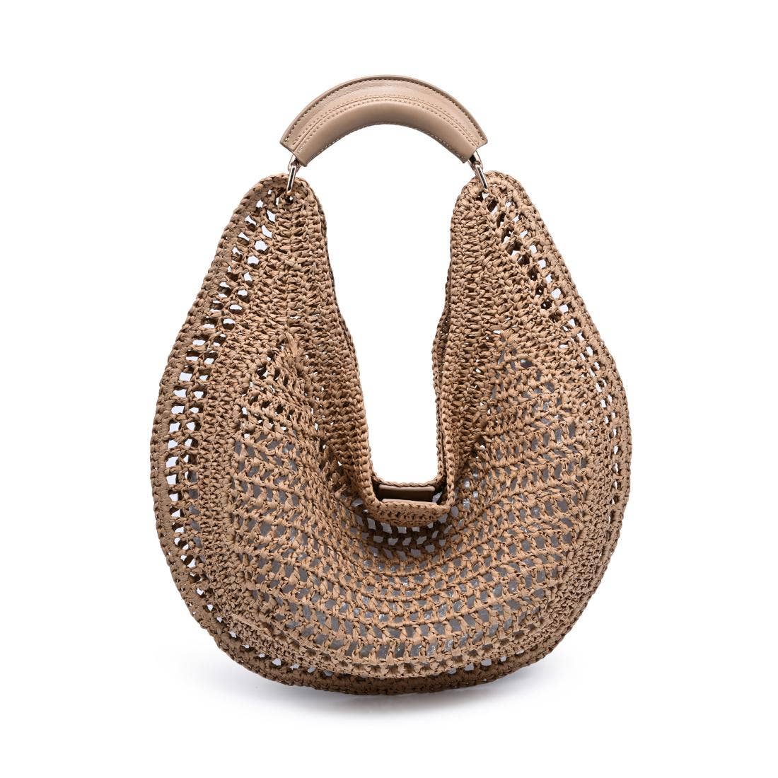 Camden Hobo bag by Urban Expressions in natural woven straw