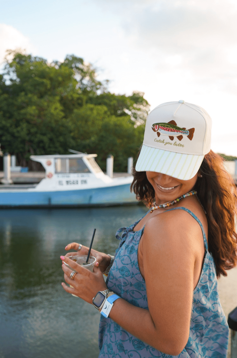 Catch You Later Green Stripe Hat - From Juniper With Love