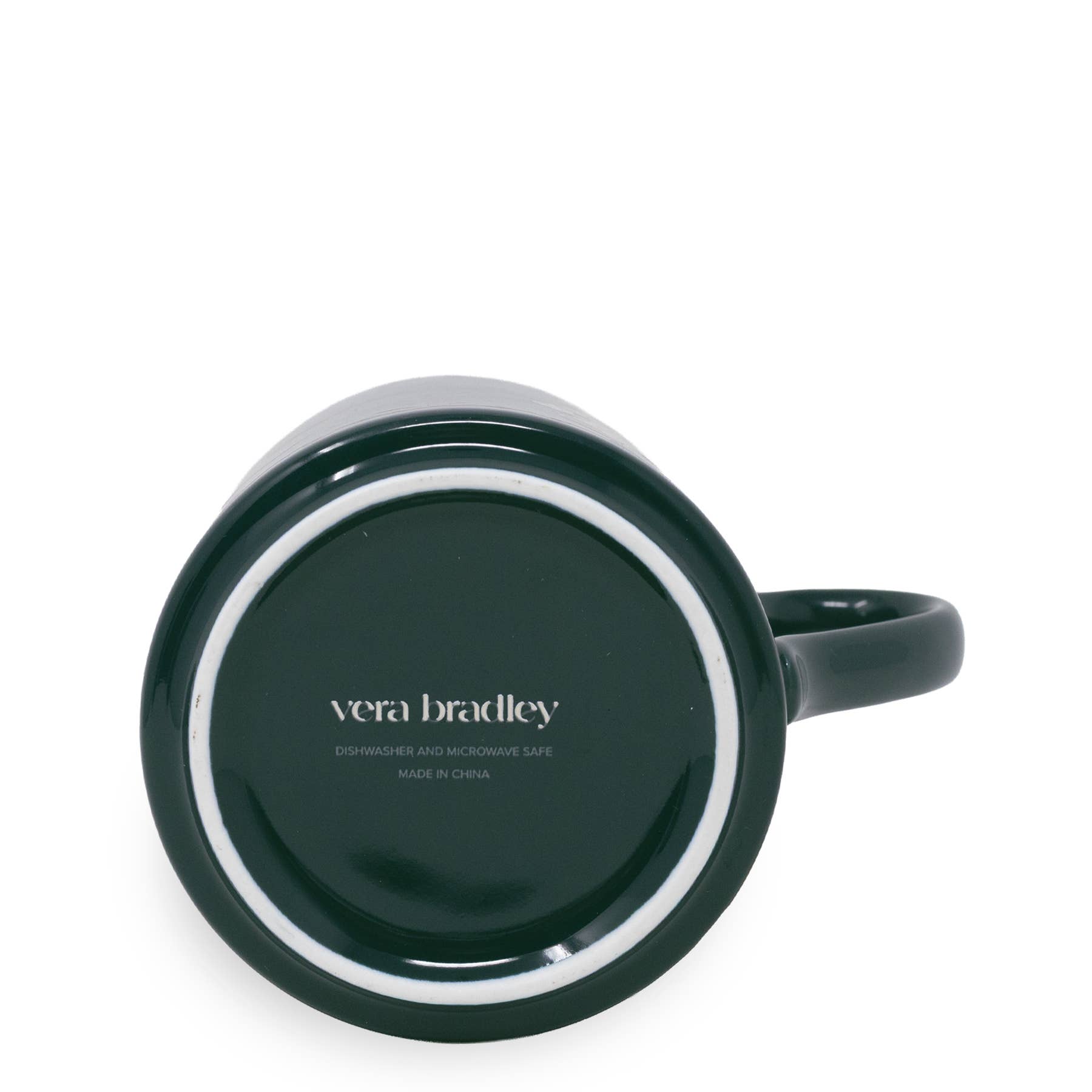 Ceramic mug Beary Festive in dark green with lid; Vera Bradley by Lifeguard Press