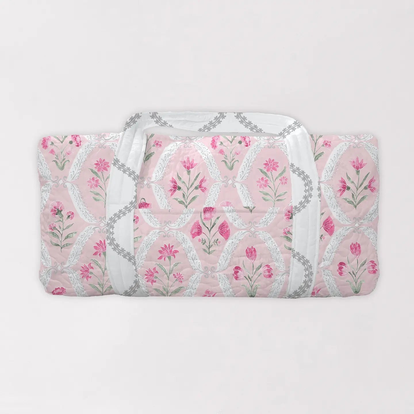 Charlotte Pink Quilted Weekender Duffle Bag - From Juniper With Love