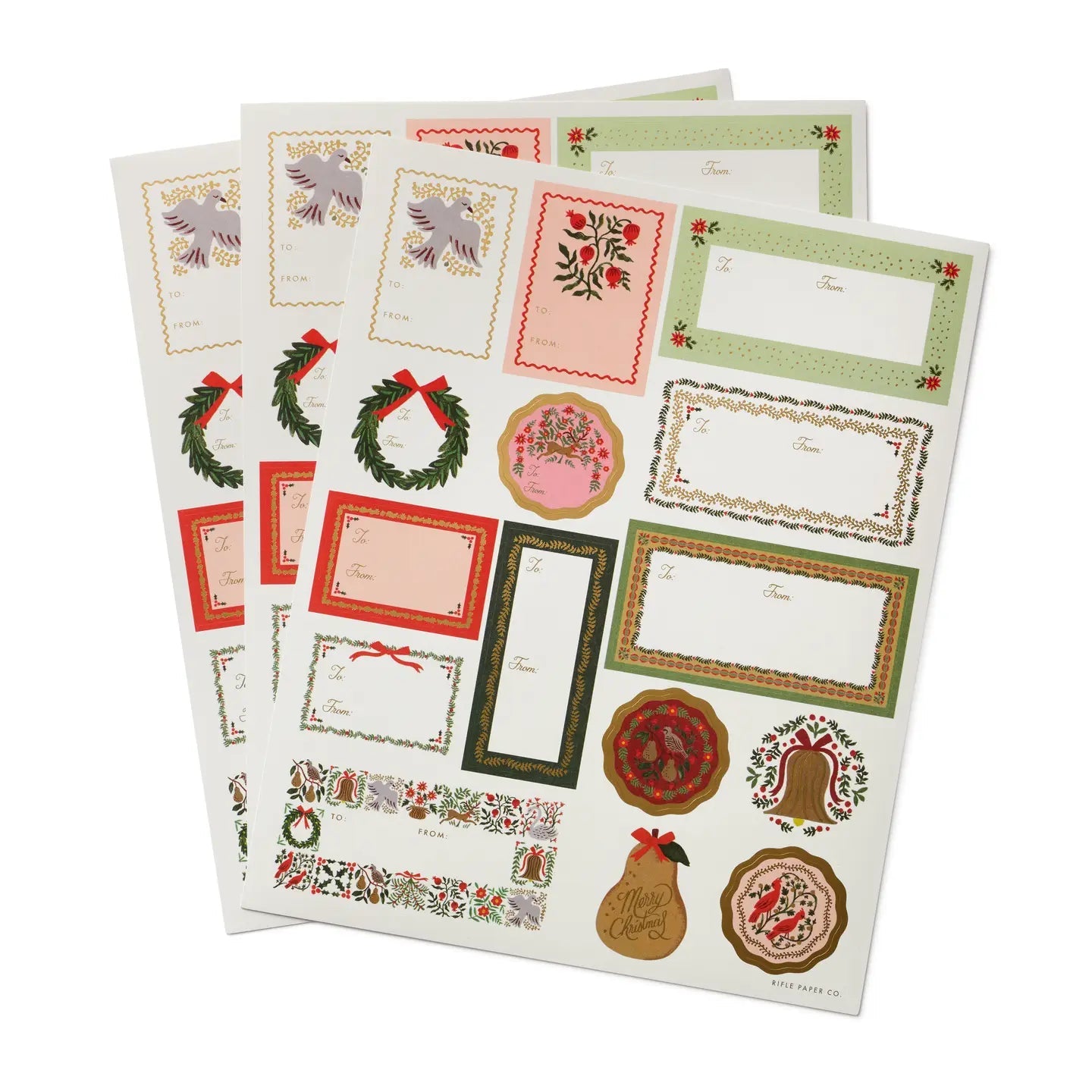 Christmastide Stickers & Labels / Pack of 3 - From Juniper With Love