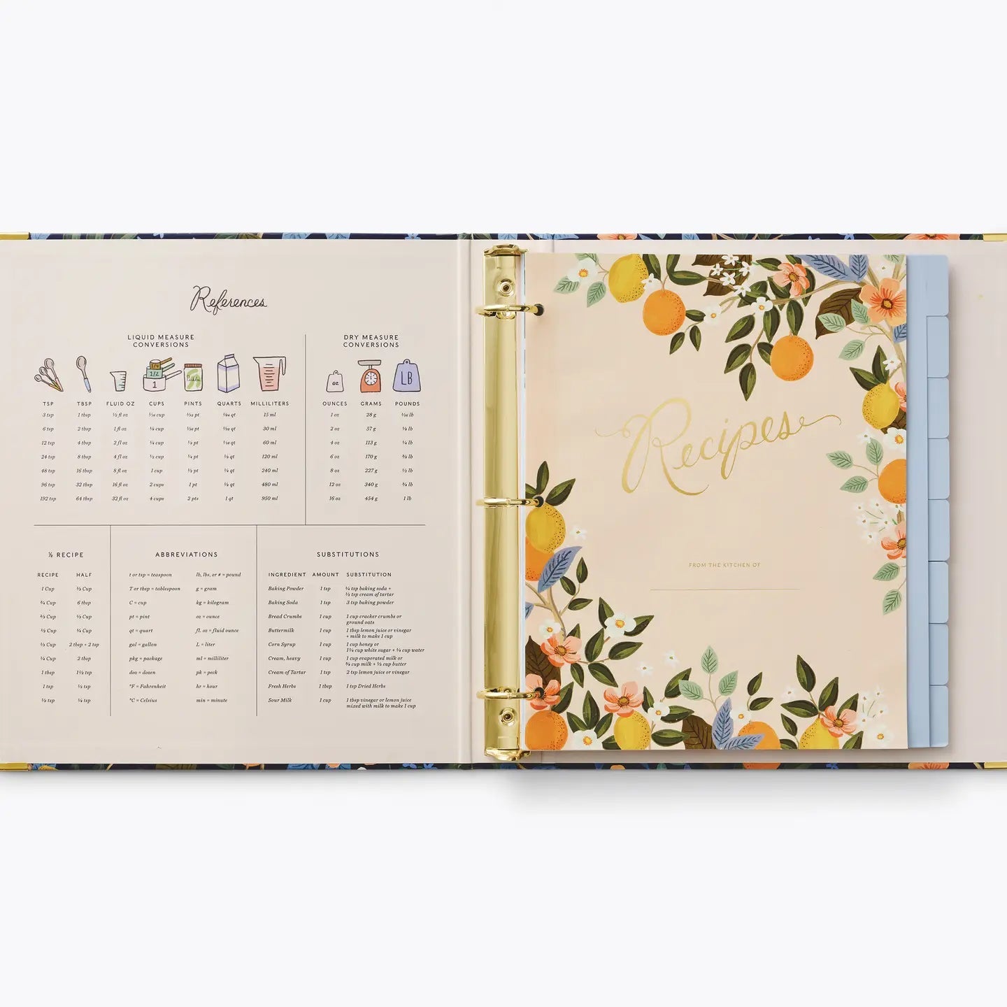 Citrus Grove Recipe Binder - From Juniper With Love