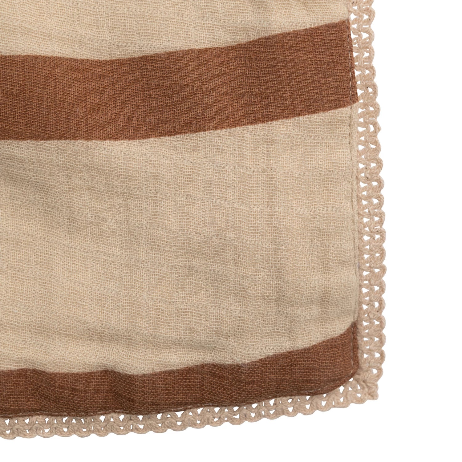 Cotton Baby Blanket / Brown Stripe - From Juniper With Love