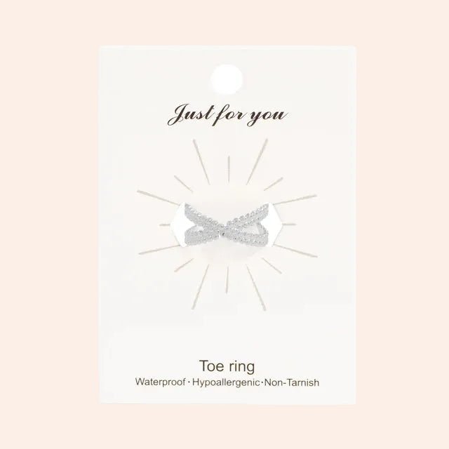 Cross Over Toe Ring - From Juniper With Love