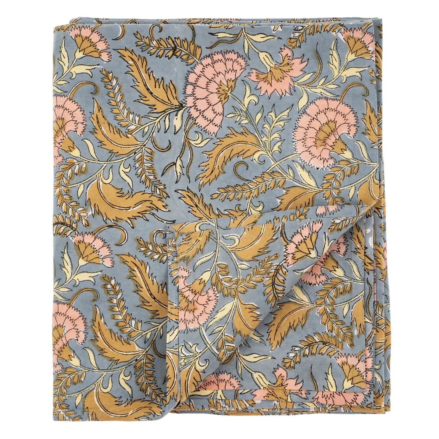 Curacao Block Print Tablecloth - From Juniper With Love