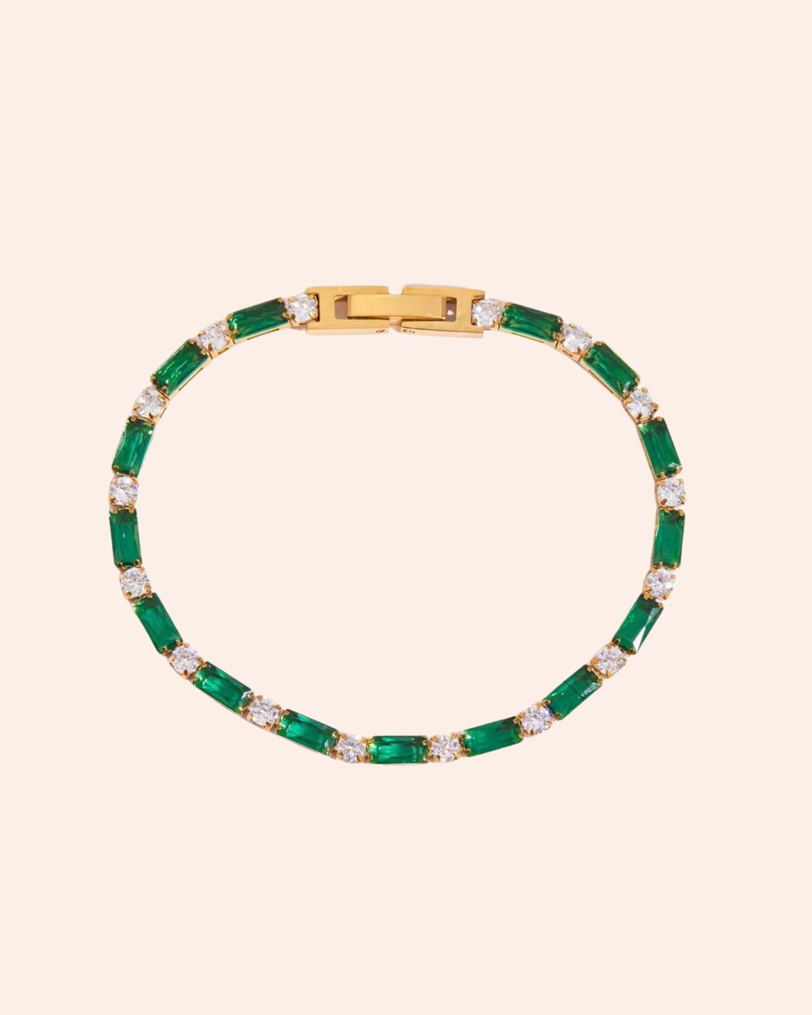 Emerald Luxe Tennis Bracelet - From Juniper With Love