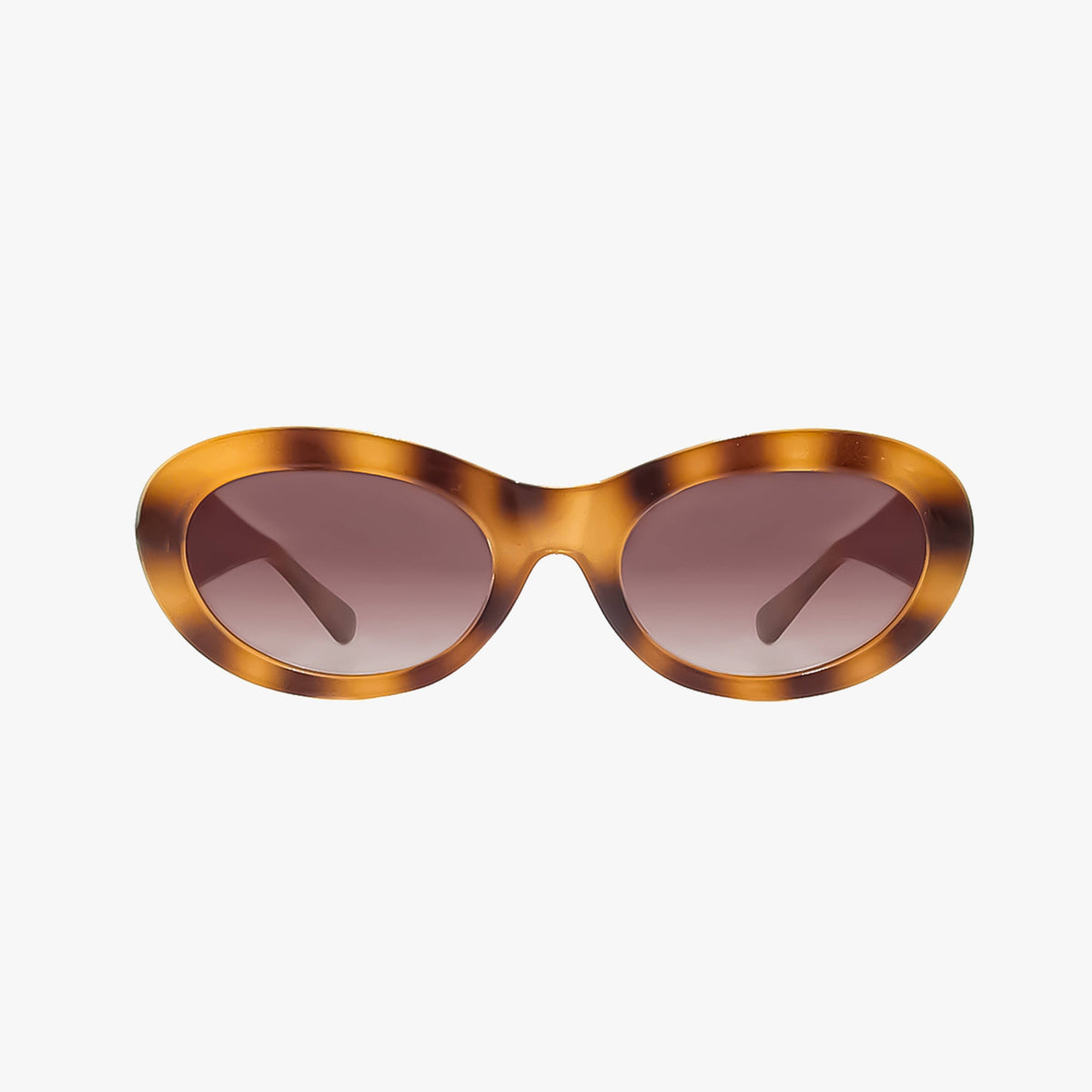 Cora Milky Tortoise Polarized Oval Round Sunglasses