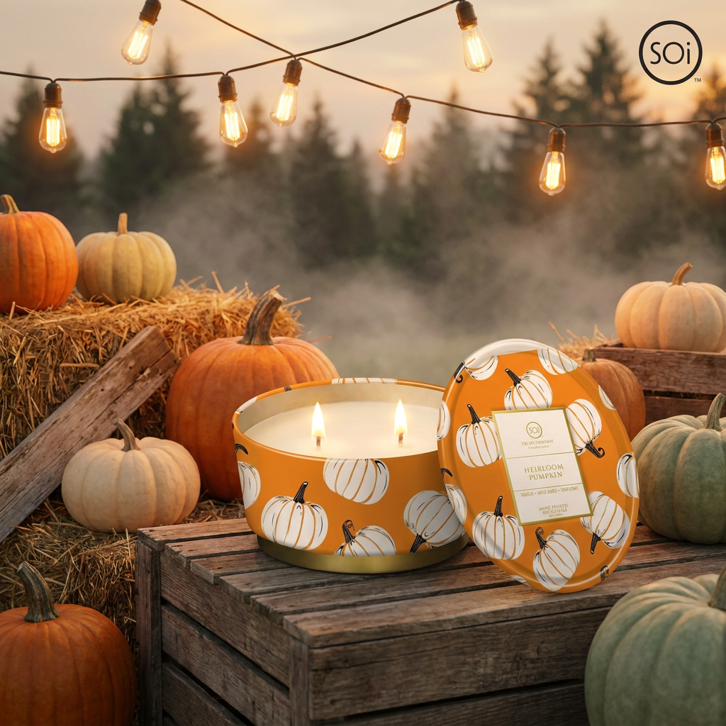 Heirloom Pumpkin Embossed Luxe 12oz Tin