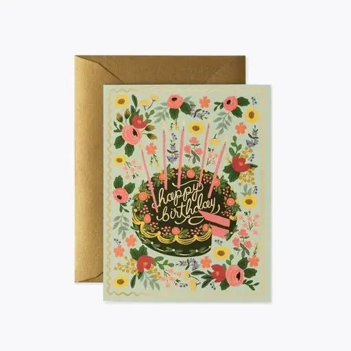 Floral Cake Birthday Card - From Juniper With Love