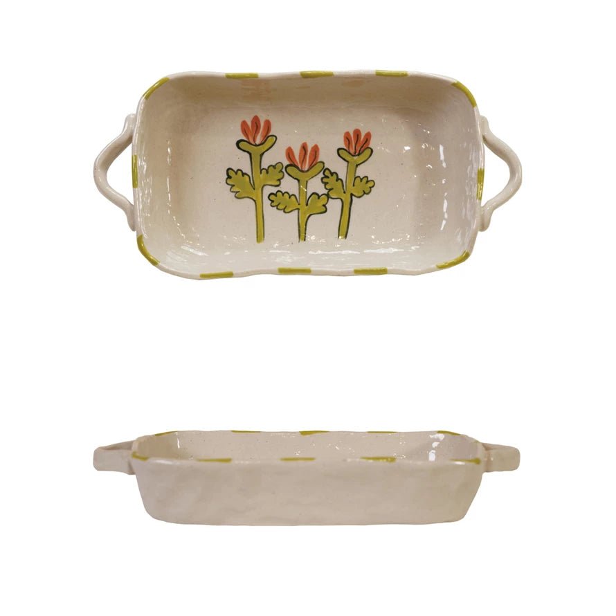 Floral Stoneware Baker - From Juniper With Love