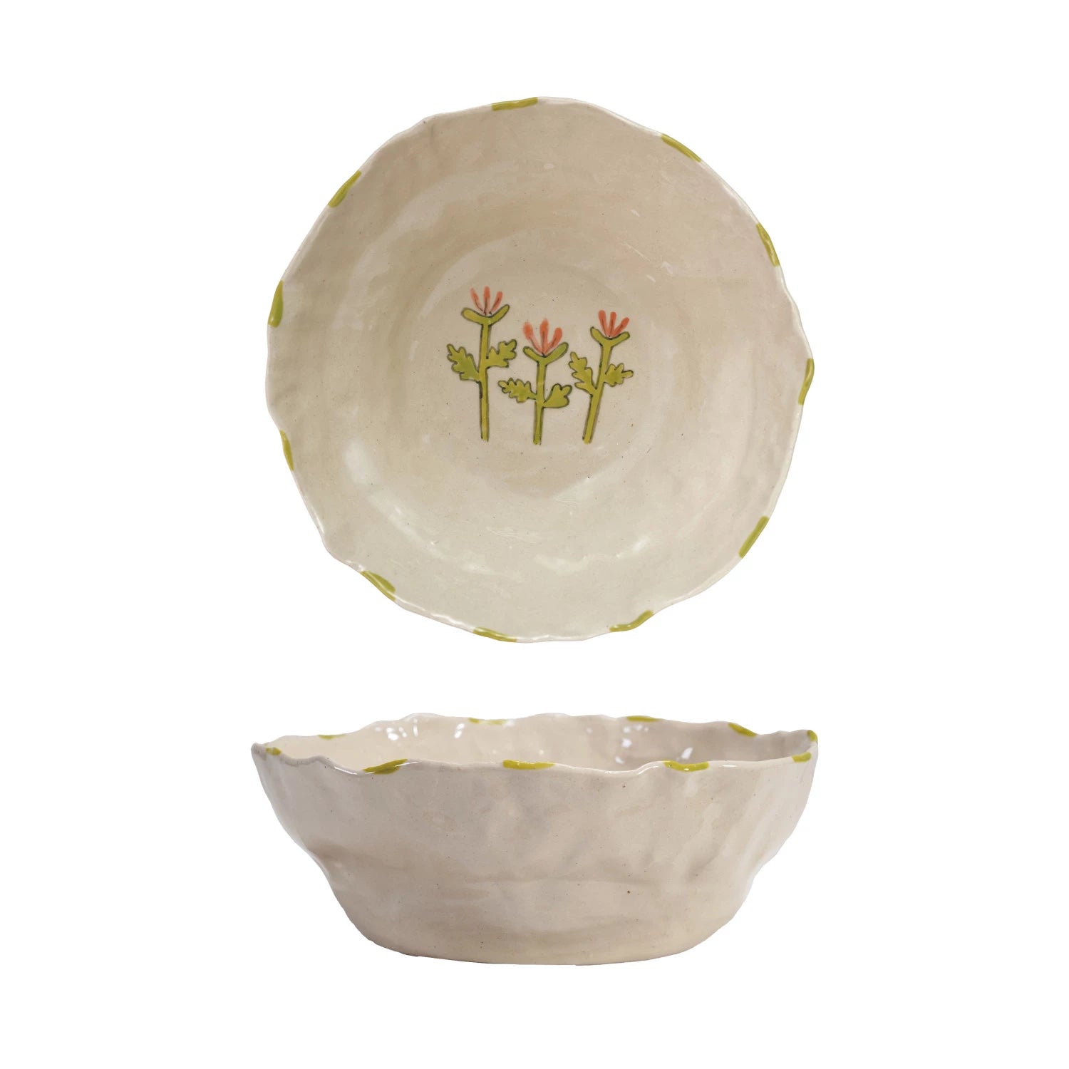 Floral Stoneware Serving Bowl - From Juniper With Love
