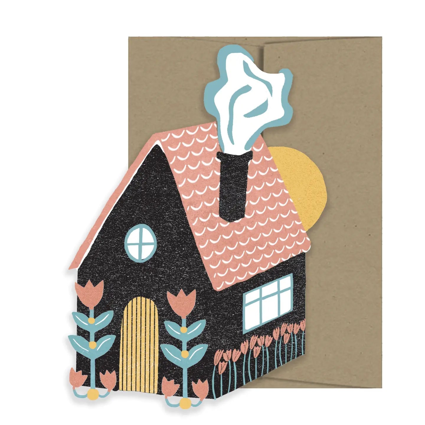 Folk Home Die Cut Card - From Juniper With Love