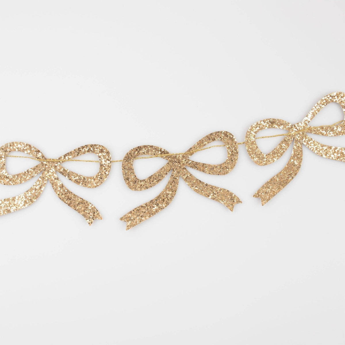 Gold Glitter Bow Garland - From Juniper With Love
