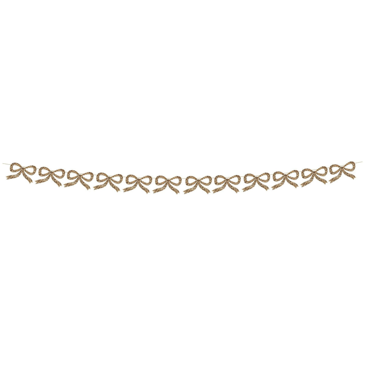 Gold Glitter Bow Garland - From Juniper With Love
