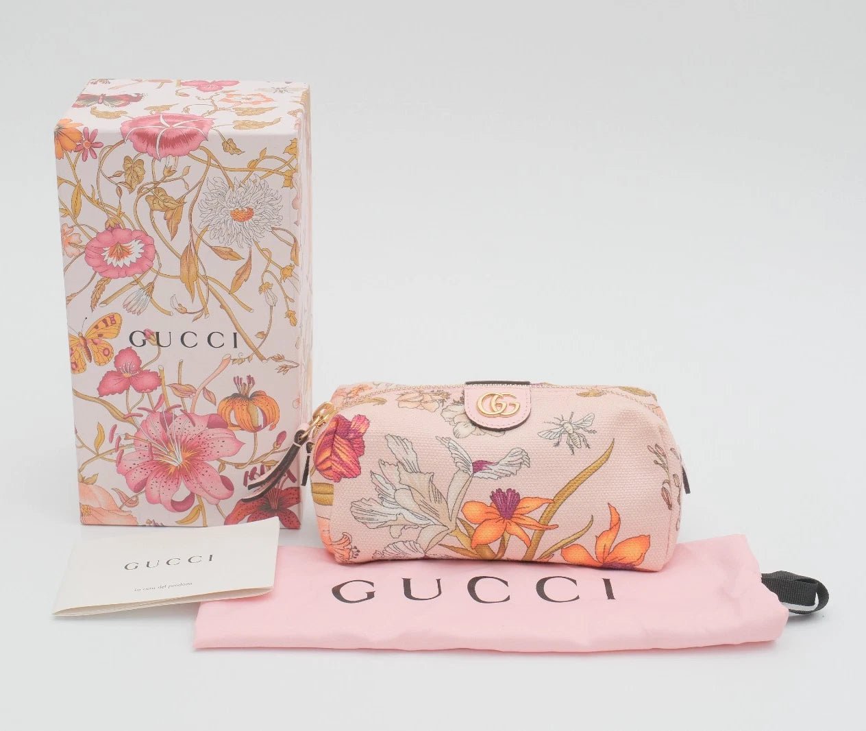 Gucci Flora Pouch / Japan Limited Edition Pink - From Juniper With Love