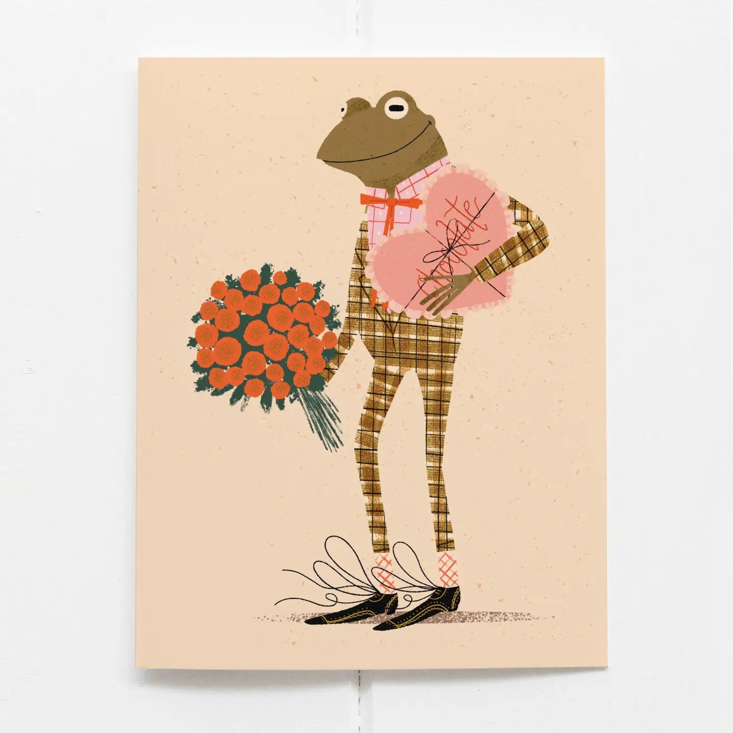 Handsome Frog Valentine Greeting Card - From Juniper With Love