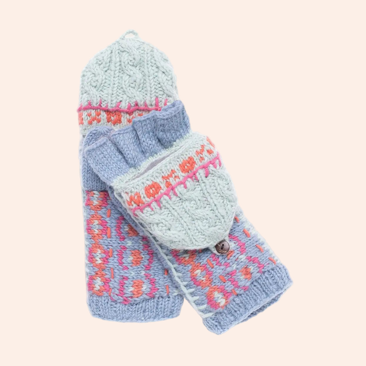 Hardwick Convertible Mittens / Blue - From Juniper With Love