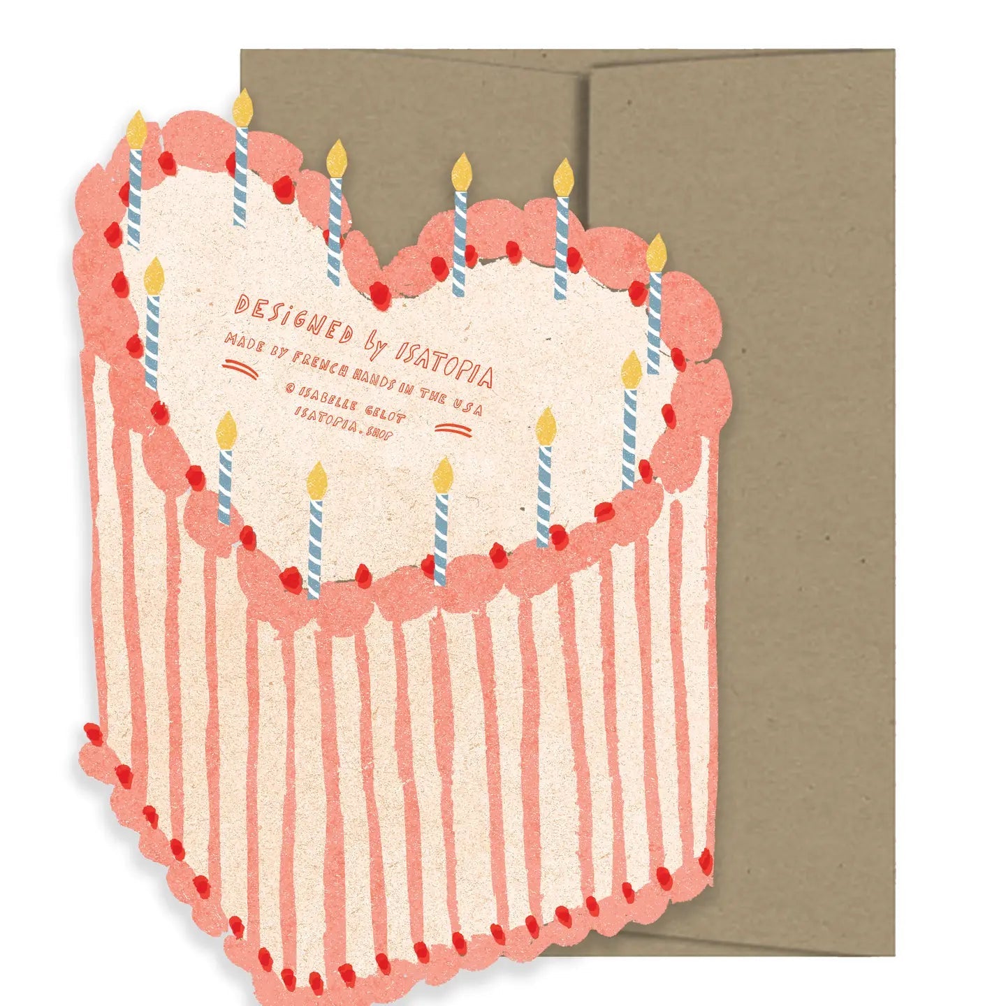 Heart Cake Birthday Die Cut Card - From Juniper With Love