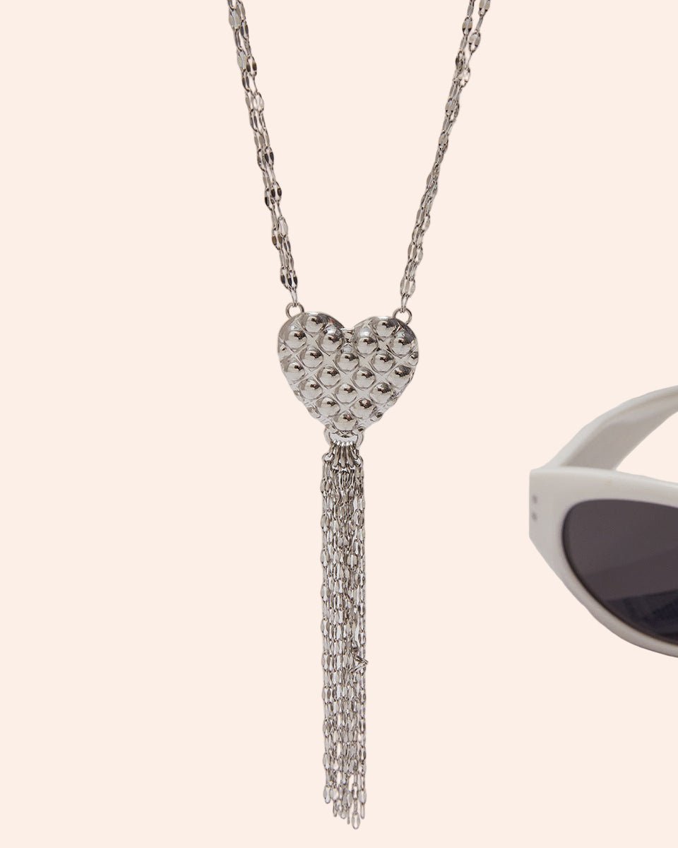 Heart Tassel Necklace - From Juniper With Love