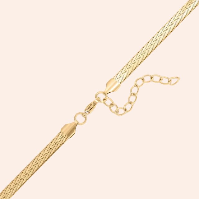Necklace: Herringbone Charm Holder in gold by From Juniper With Love
