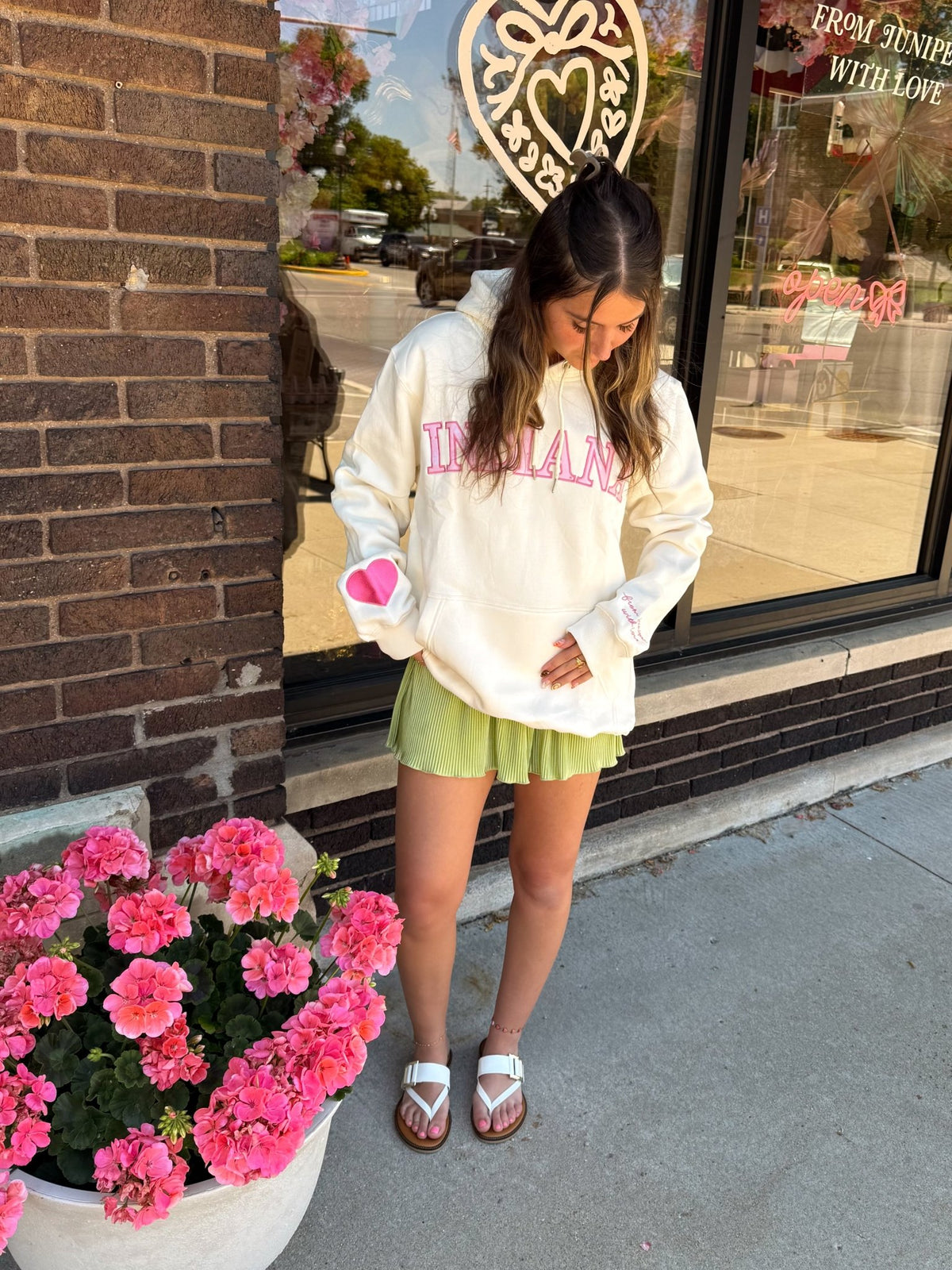 Indiana Embroidered Hoodie / Buttercream - From Juniper With Love