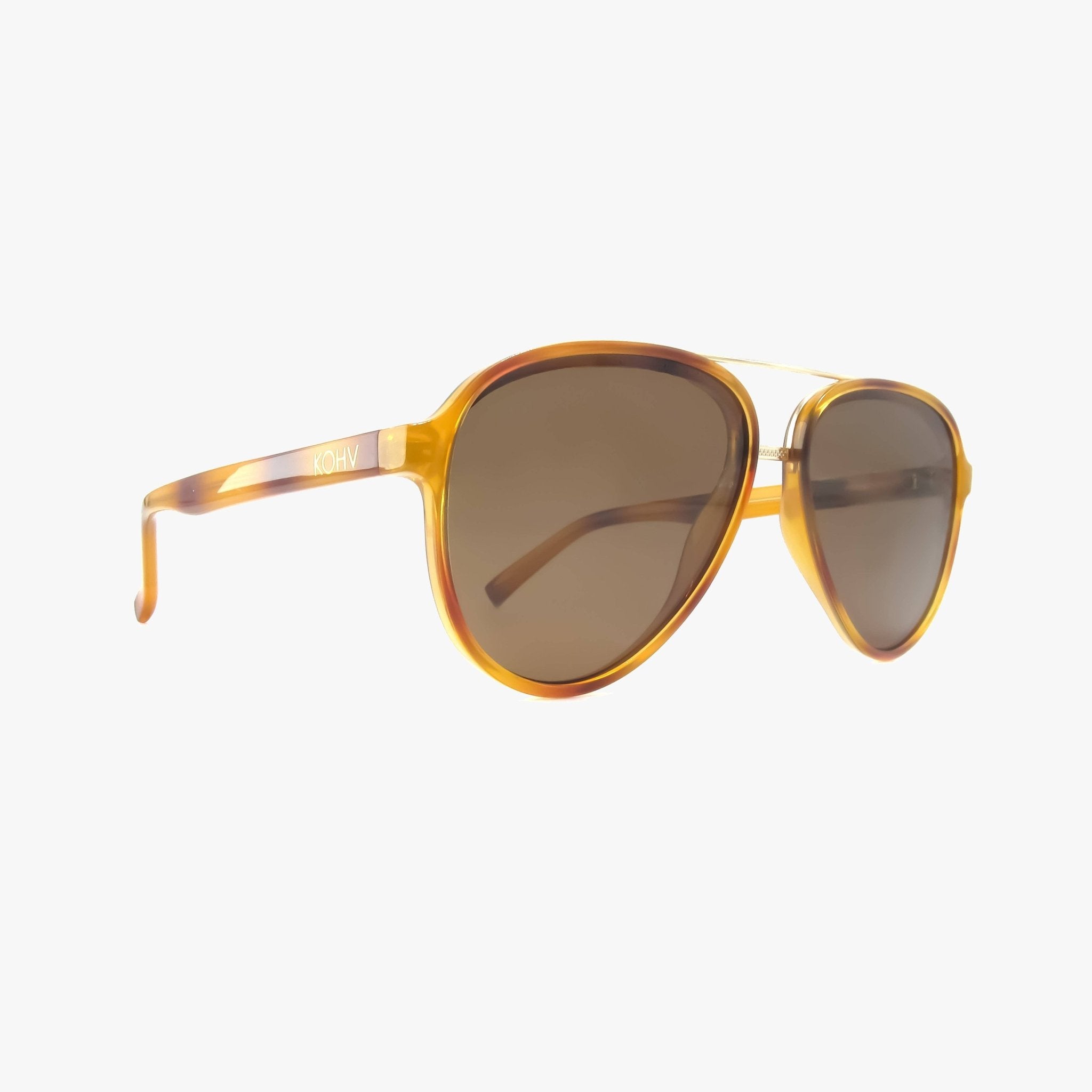 Knox Honey Tortoise Polarized Fashion Aviator Sunglasses - From Juniper With Love